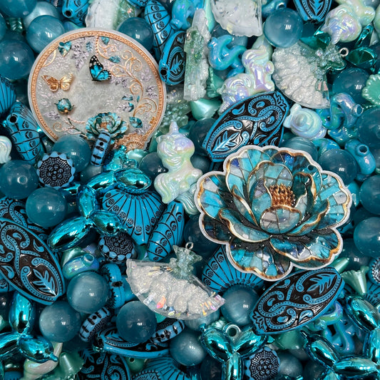 [Last One]Acrylic beads-Deep Blue Butterfly Love (for phone chains, beadable pens, keychains)