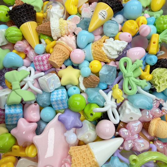 Acrylic beads-Ice Cream Date(for phone chains, beadable pens, keychains)