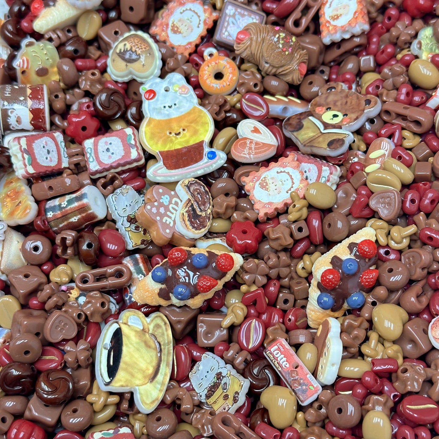 Acrylic beads-Coffee Bean(for phone chains, beadable pens, keychains)