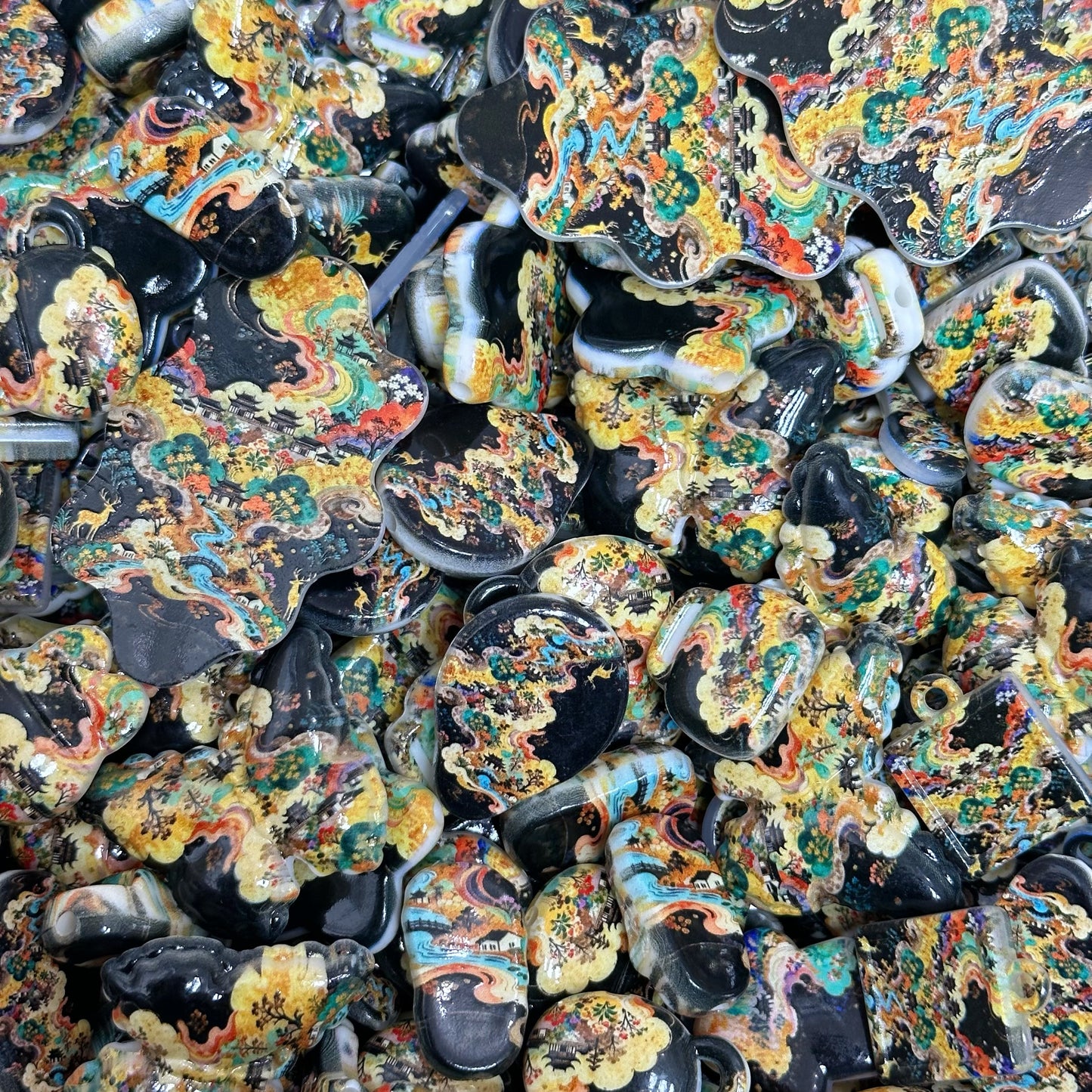 Acrylic beads-Dunhuang Palace(for phone chains, beadable pens, keychains)