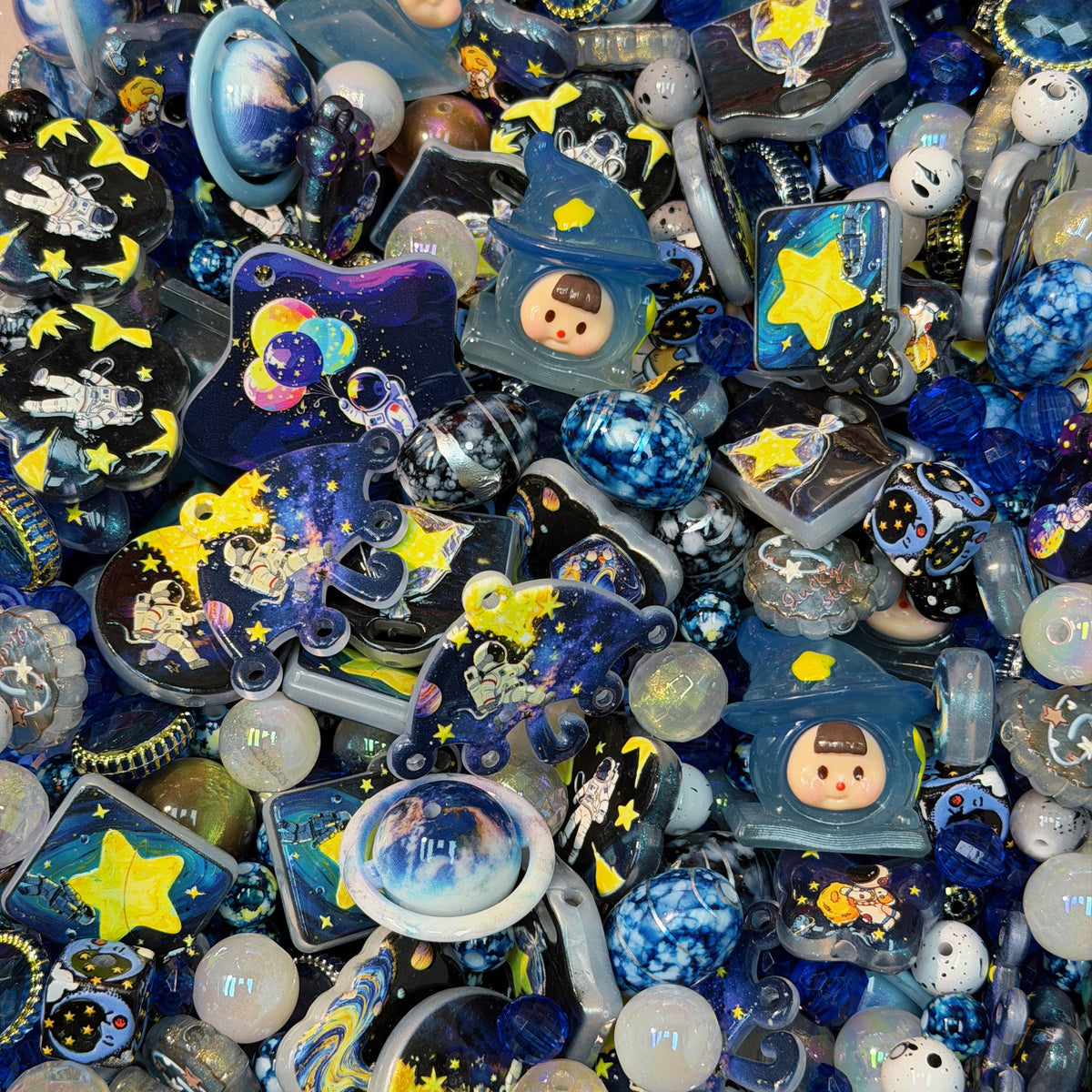 Acrylic beads-  Space Astronaut(for phone chains, beadable pens, keychains)