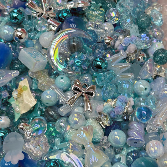 Acrylic beads –  Ocean Sparkle for beadable pens, keychains, phone chains