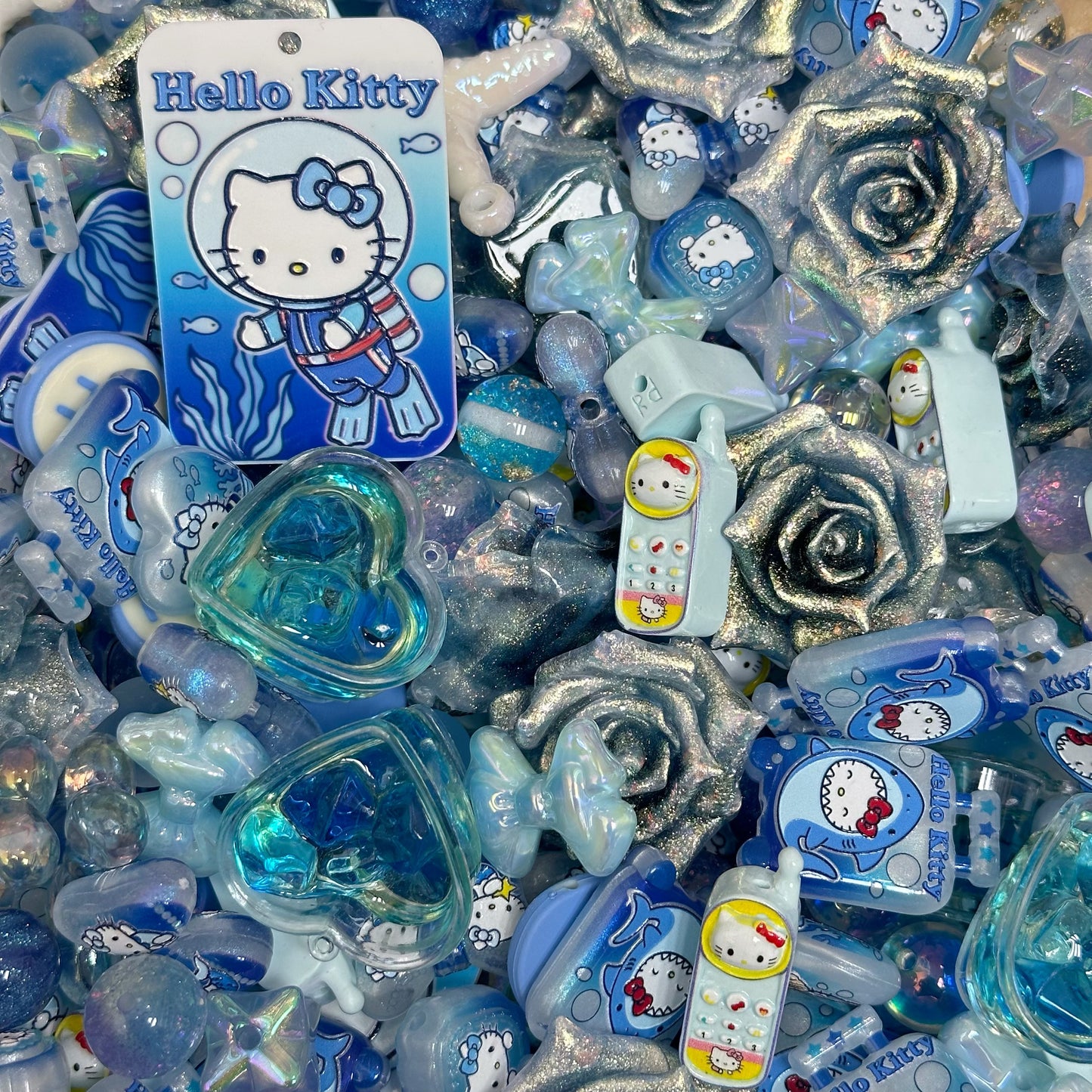 Acrylic beads-Ocean HK (for phone chains, beadable pens, keychains)