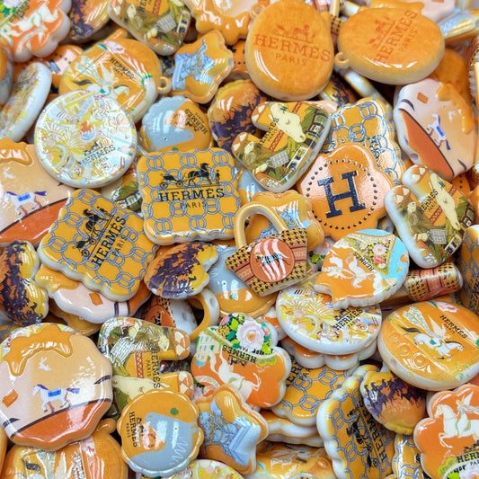 Acrylic beads – Luxury Paris H for beadable pens, keychains, phone chains