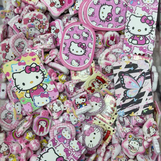 Acrylic beads-Pink HK(for phone chains, beadable pens, keychains)