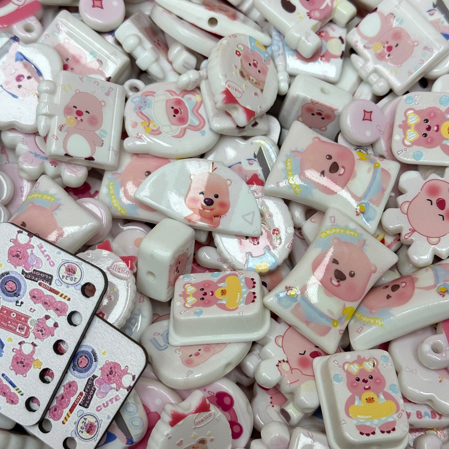 Acrylic beads-Loopy (for phone chains, beadable pens, keychains)