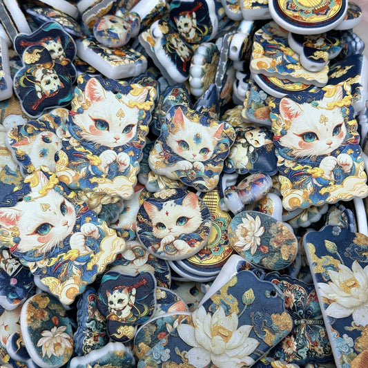 Acrylic beads-Fox Cat(for phone chains, beadable pens, keychains)