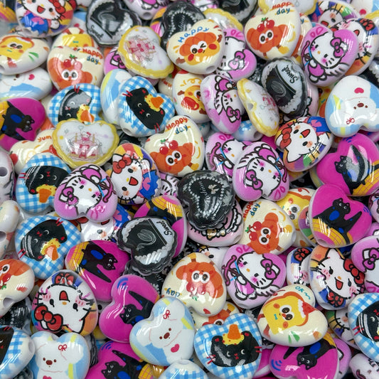 Acrylic beads – Hearts & Whimsy for beadable pens, keychains, phone chains