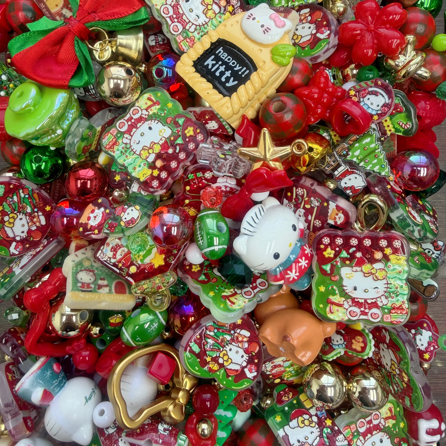 Acrylic beads-Christmas(for phone chains, beadable pens, keychains)