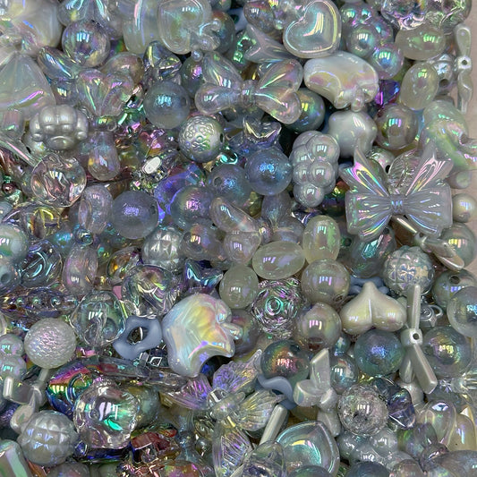 Acrylic beads –Aurora Blue for beadable pens, keychains, phone chains