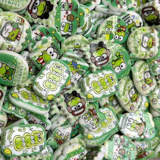 (Last one)Acrylic beads – Keroppi for beadable pens, keychains, phone chains