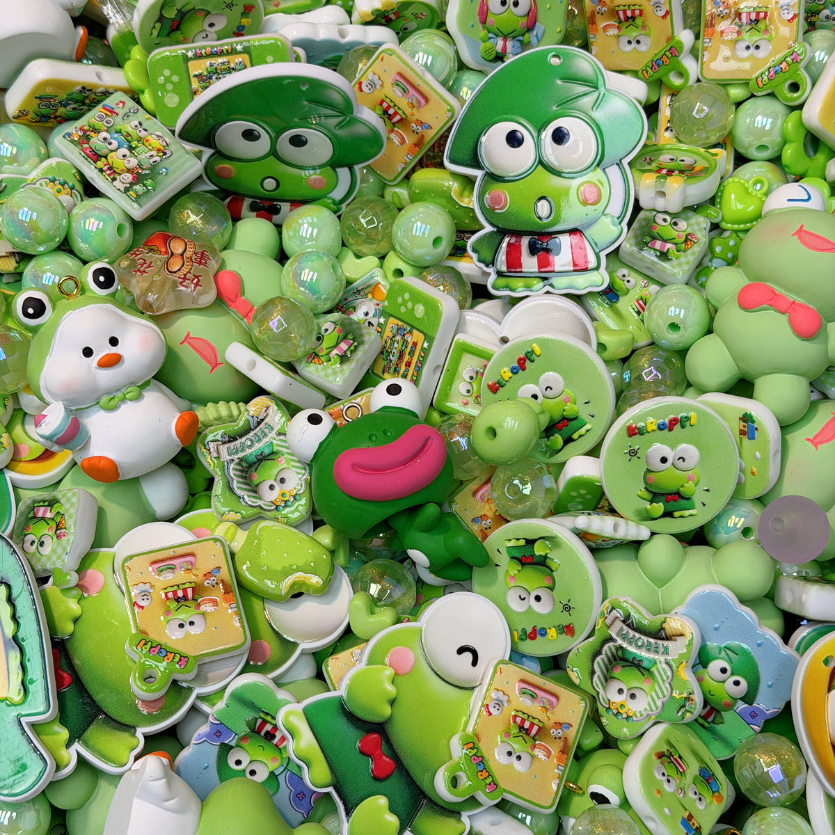 Acrylic beads-Big-Eyed Frog(for phone chains, beadable pens, keychains)