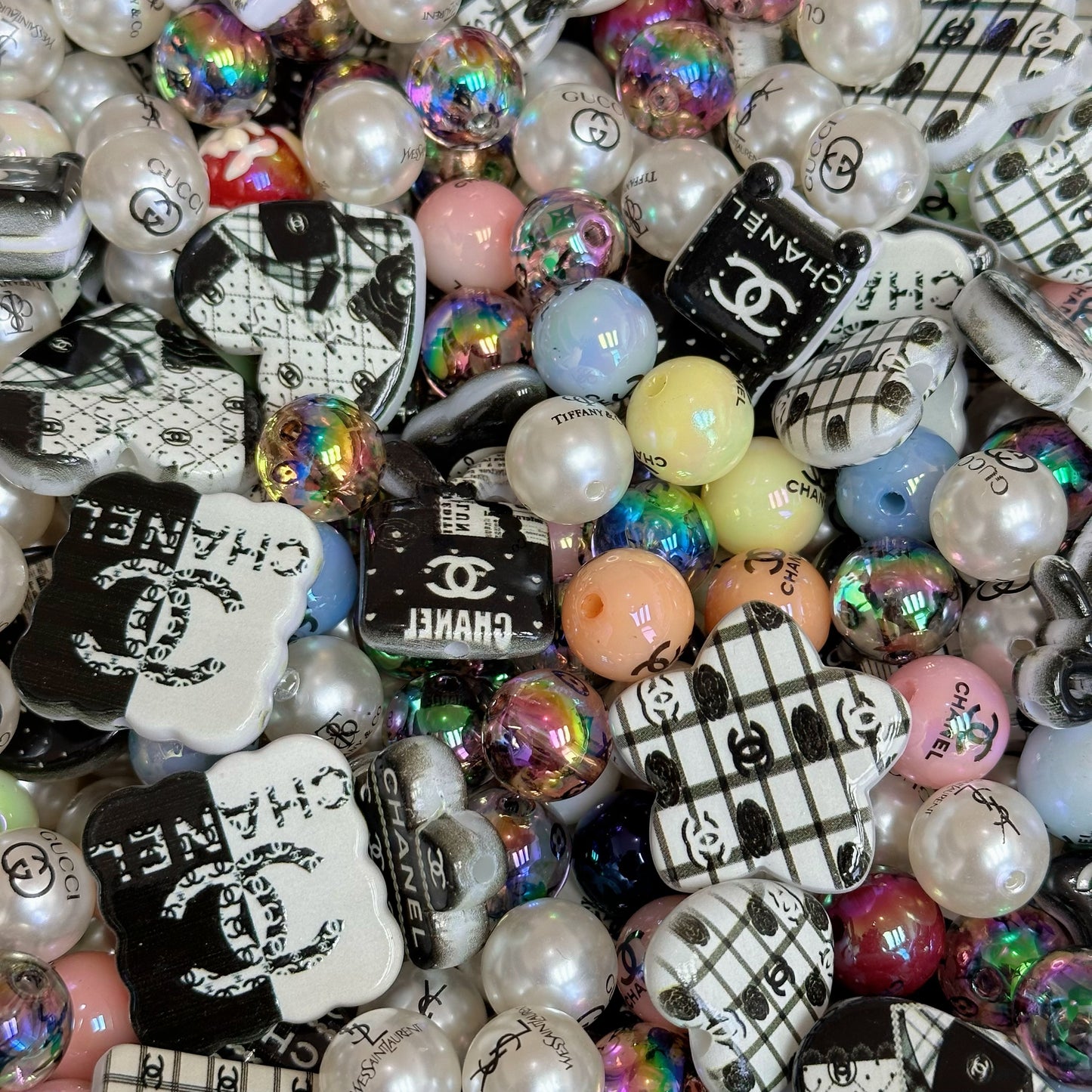 Acrylic beads- Luxury Beads(for keychains,beadable pens,  phone chains)