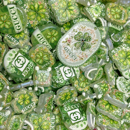 Acrylic beads – Lucky Clover in GG for beadable pens, keychains, phone chains