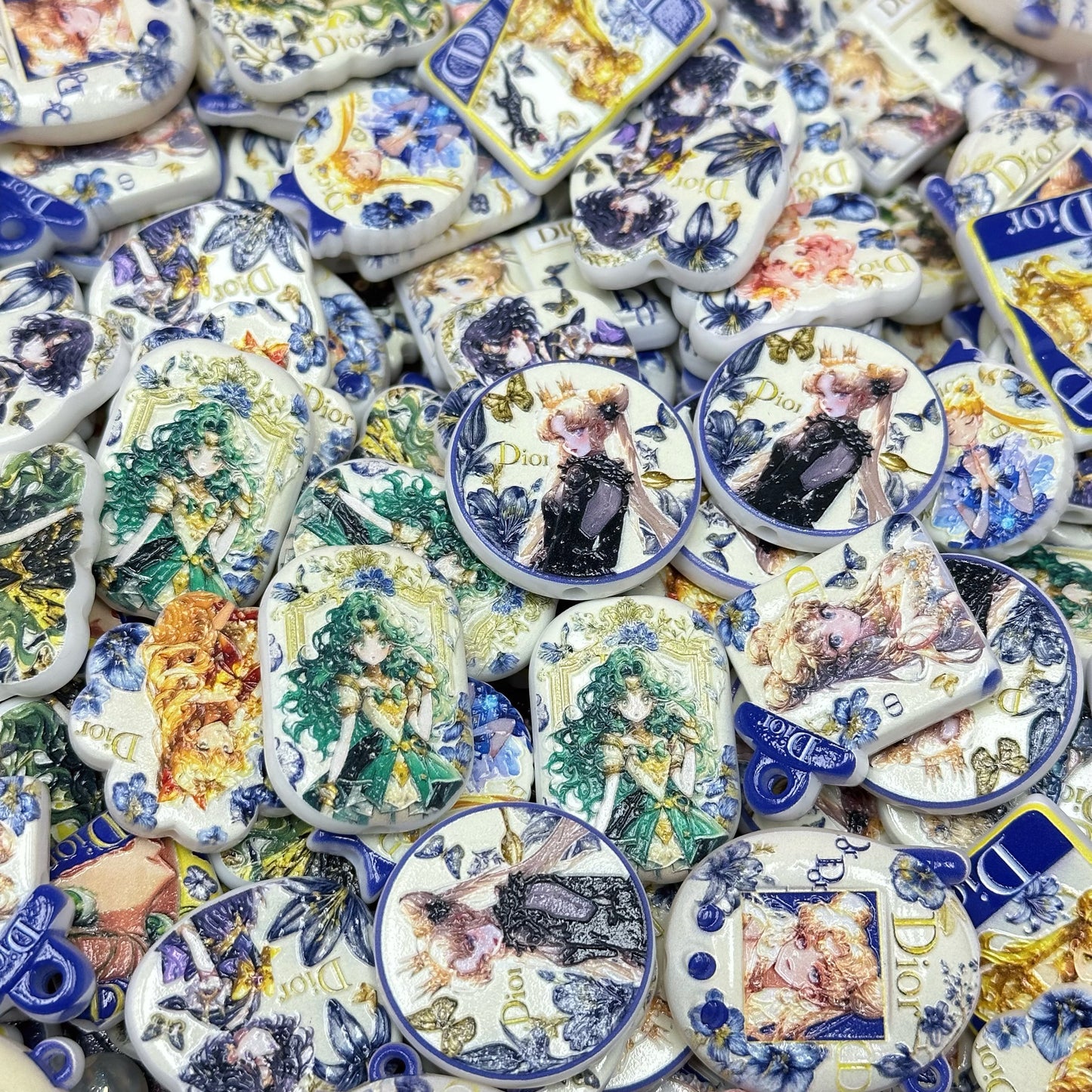 [Last One]Acrylic beads – Beautiful Girl for beadable pens, keychains, phone chains