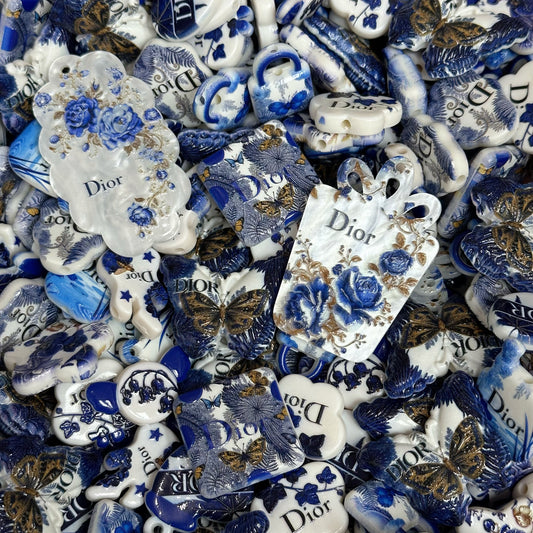 Acrylic beads-Deep Blue Dier (for phone chains, beadable pens, keychains)