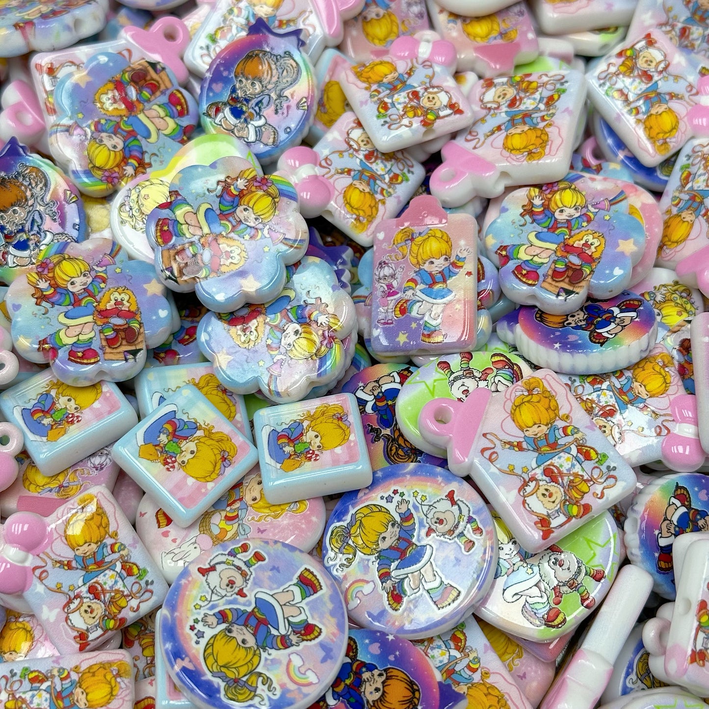 Acrylic beads – Rainbow Girl for beadable pens, keychains, phone chains