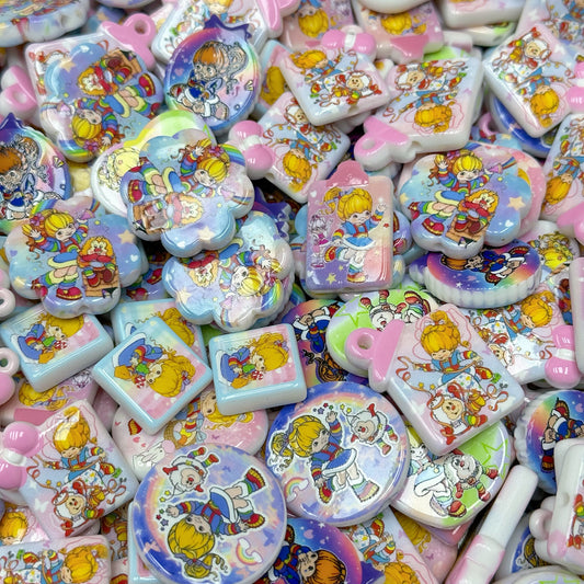 Acrylic beads – Rainbow Girl for beadable pens, keychains, phone chains