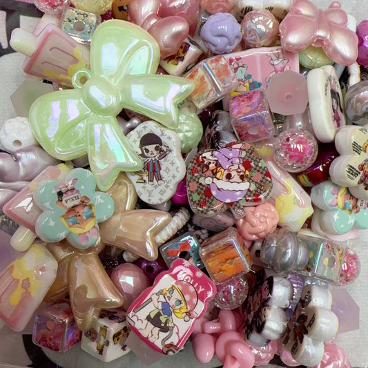 Acrylic beads-Molly (for phone chains, beadable pens, keychains)