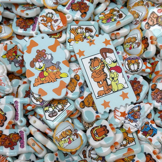 Acrylic beads-Garfield(for phone chains, beadable pens, keychains)