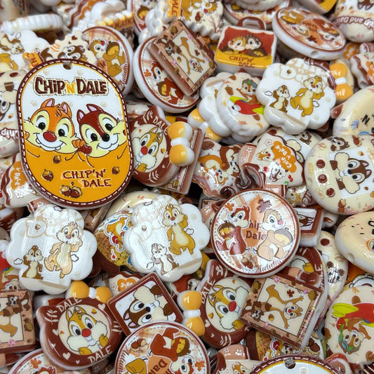 （Last Two）Acrylic beads – Chip & Dale for beadable pens, keychains, phone chains