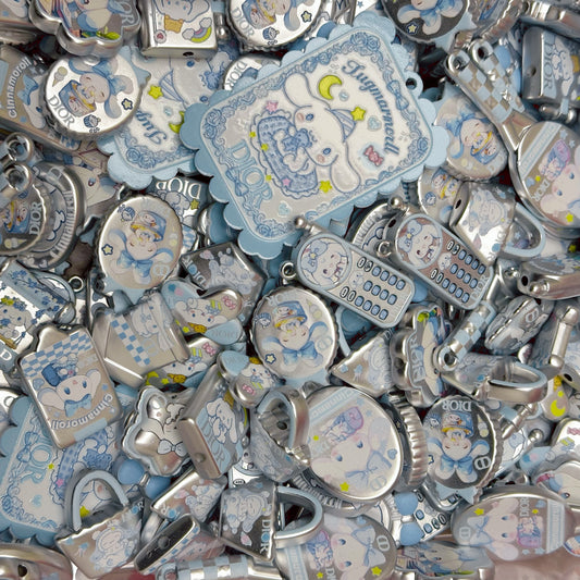 Acrylic beads – Cinnal in Silver for beadable pens, keychains, phone chains