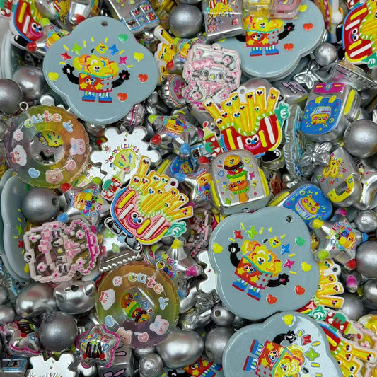 Acrylic beads-Crazy Fries(for phone chains, beadable pens, keychains)
