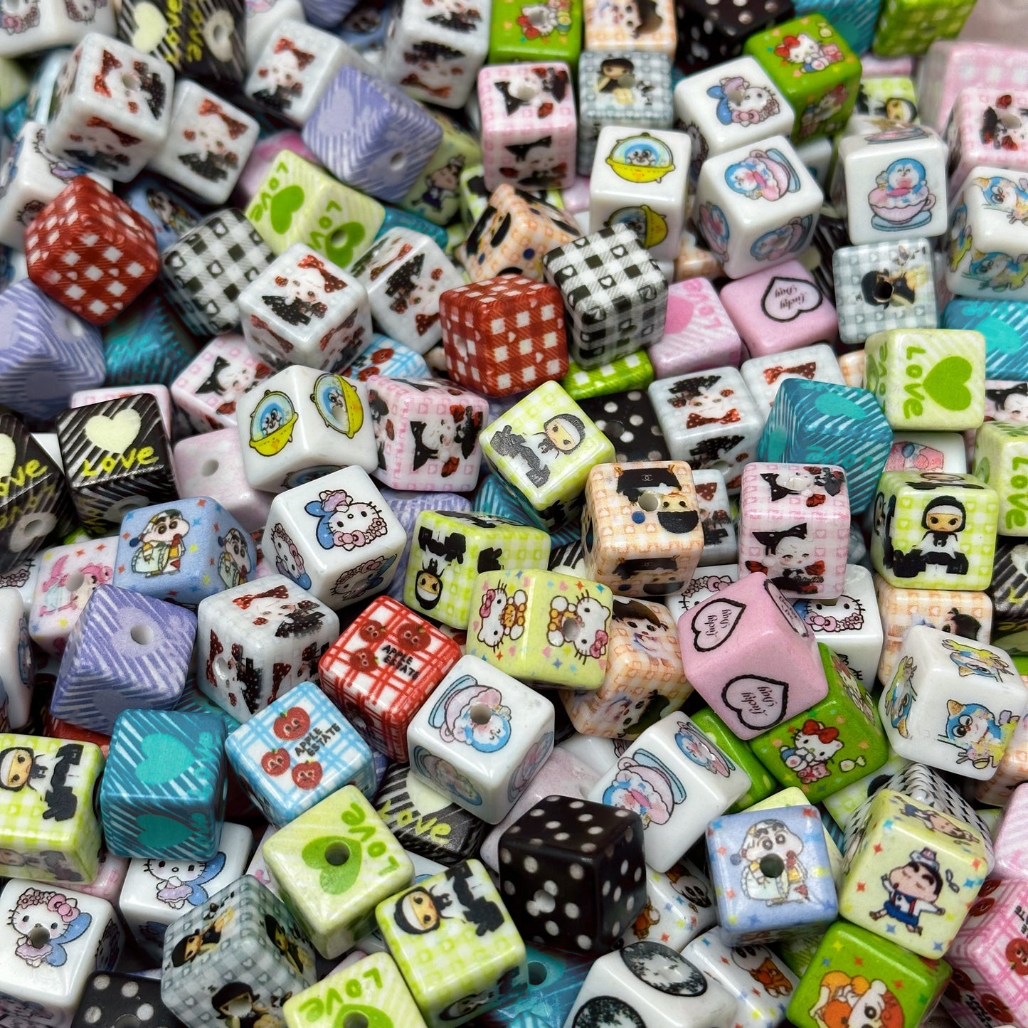 Acrylic beads – IP Cubes for beadable pens, keychains, phone chains