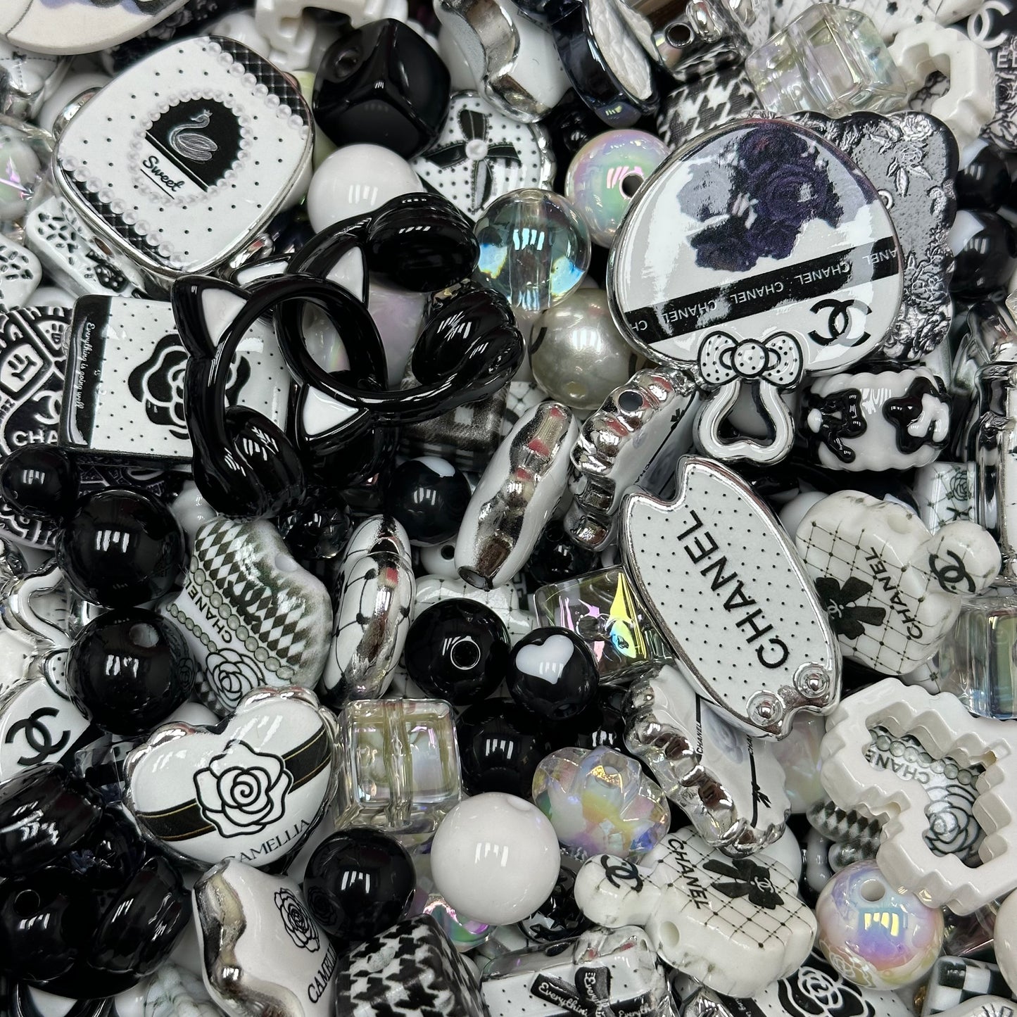 Acrylic beads- Luxury Beads(for keychains,beadable pens,  phone chains)