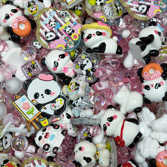 Acrylic beads-Panda Paradise(for phone chains, beadable pens, keychains)