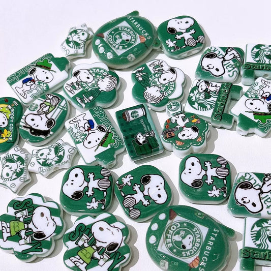 Acrylic beads-Snoopy  (for beadable pens, keychains, phone chains)