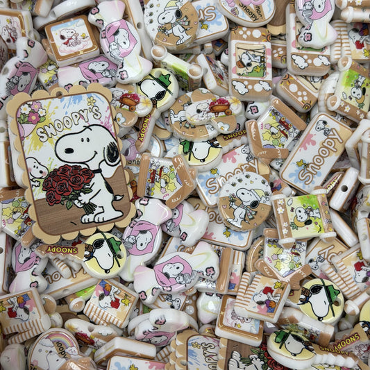Acrylic beads-Snoopy(for phone chains, beadable pens, keychains)