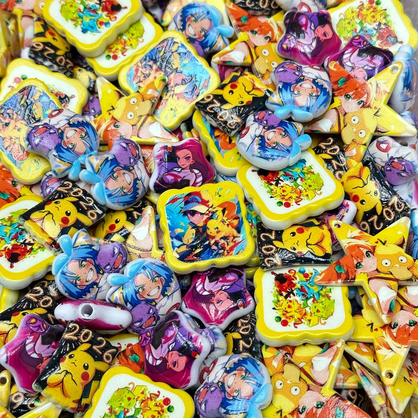 Acrylic beads – Pokémon for beadable pens, keychains, phone chains