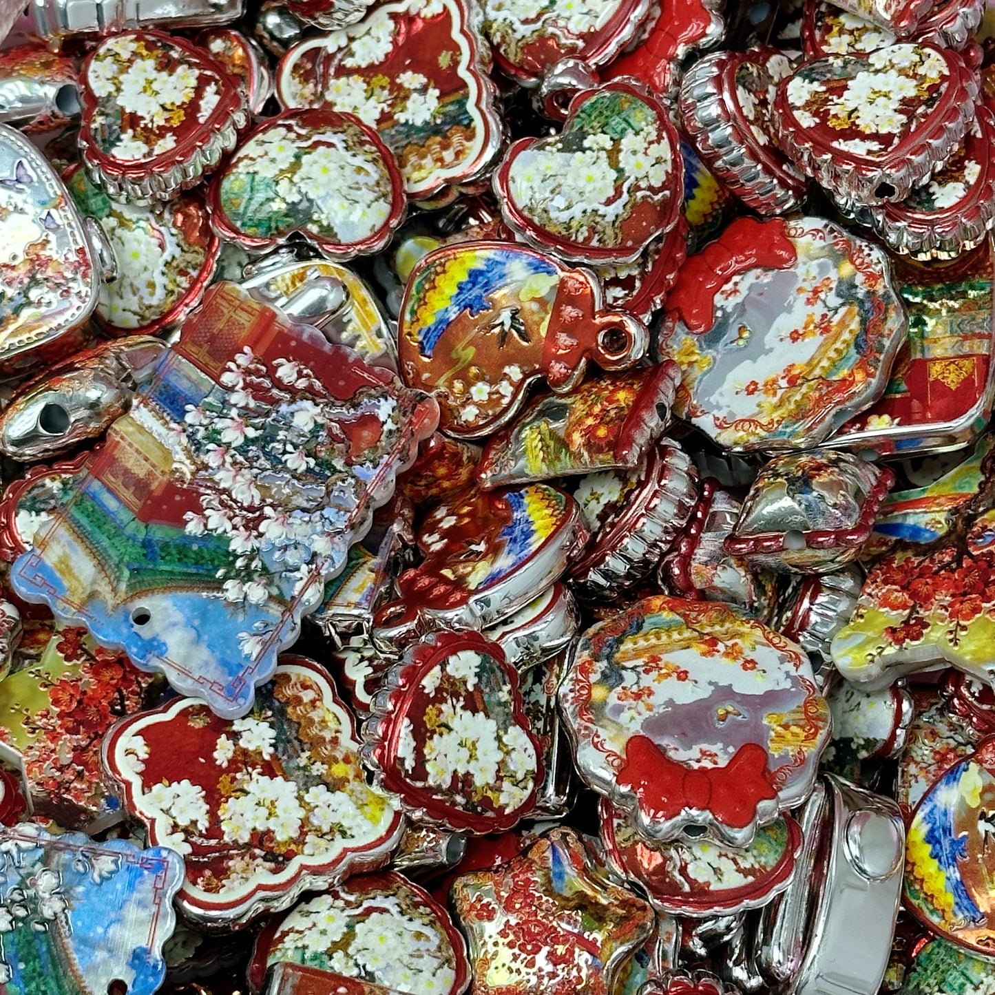 (New)Acrylic beads –Flower Palace for beadable pens, keychains, phone chains