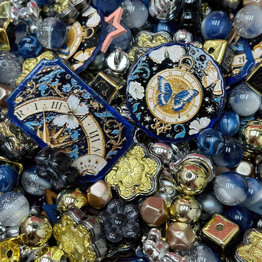 Acrylic beads-Golden Time (for phone chains, beadable pens, keychains)