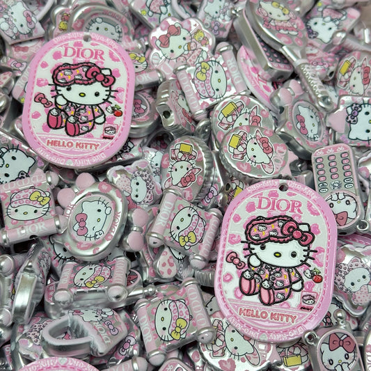 Acrylic beads – HK in Silver for beadable pens, keychains, phone chains