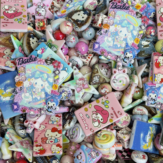 Acrylic beads- HK Kitty (for phone chains, beadable pens, keychains)