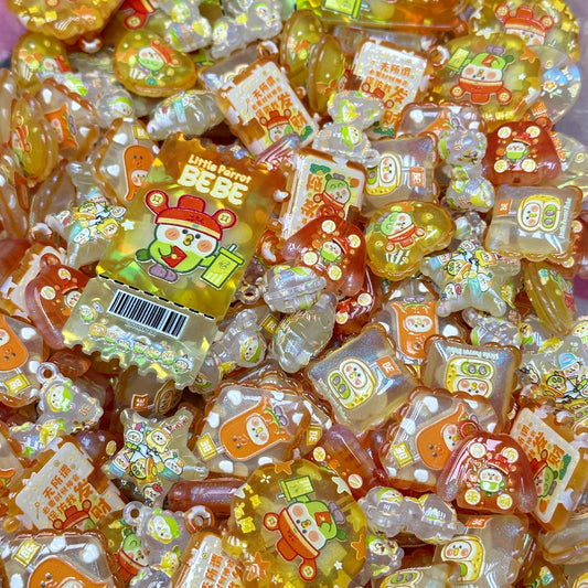 Acrylic beads – Glow Parrot BeBe for beadable pens, keychains, phone chains