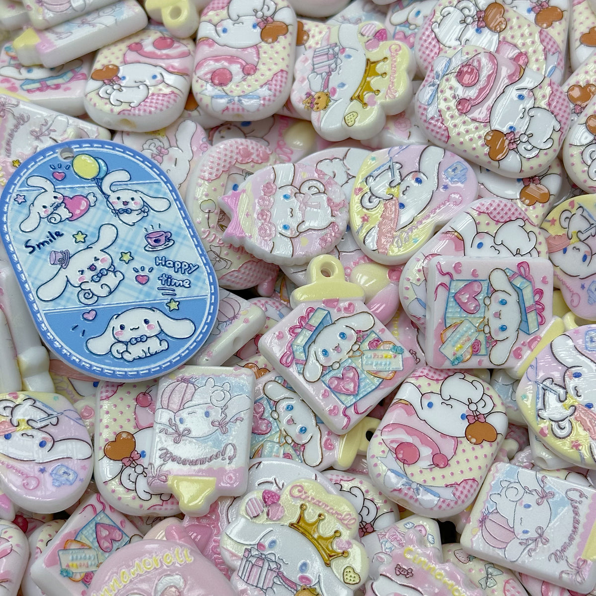 Acrylic beads-Pink Cinnamoroll(for phone chains, beadable pens, keychains)