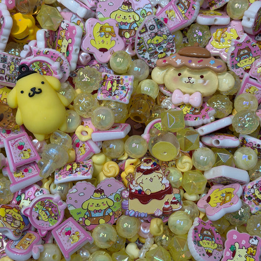 Acrylic beads-Pompompurin(for phone chains, beadable pens, keychains)