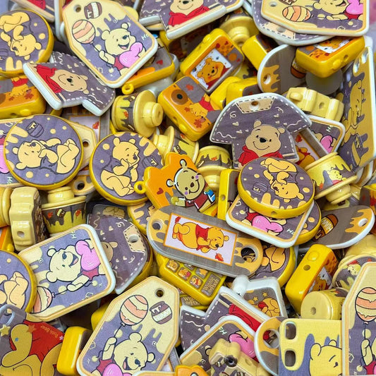 Acrylic beads –  Golden Bear for beadable pens, keychains, phone chains