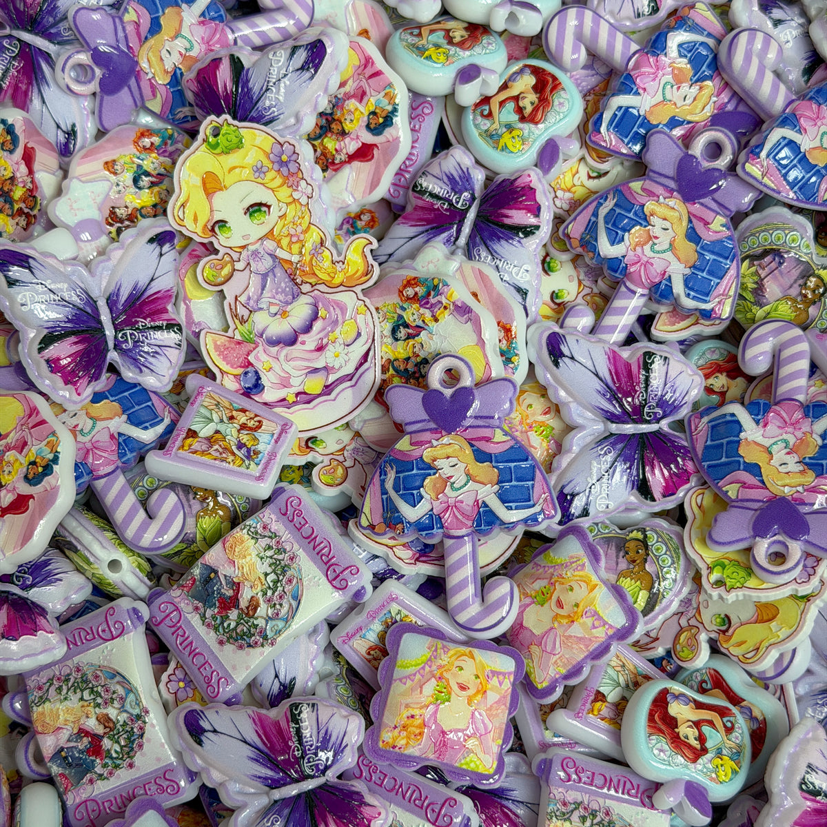 Acrylic beads- Purple Princess(for phone chains, beadable pens, keychains)