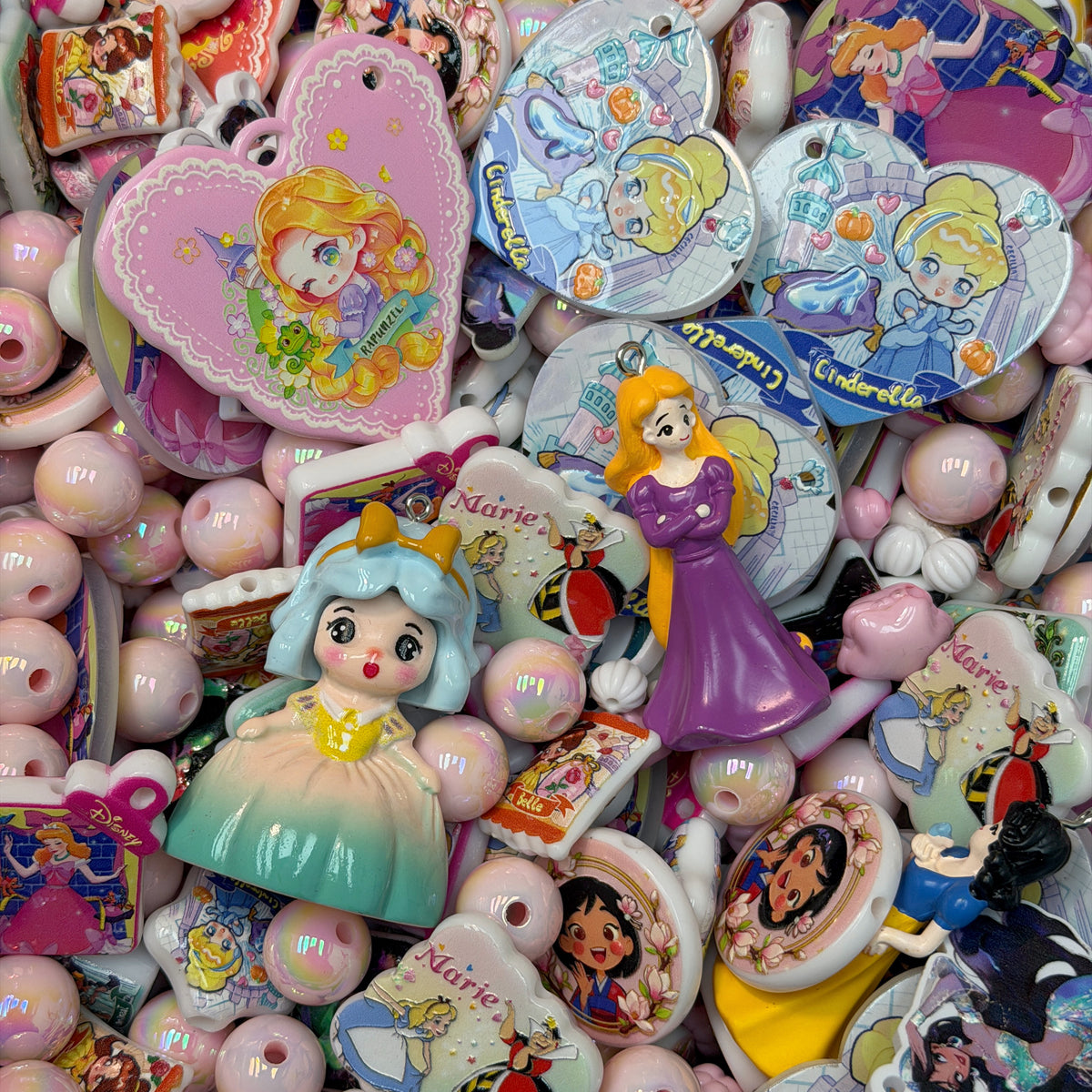 Acrylic beads- Princess Mix(for phone chains, beadable pens, keychains)