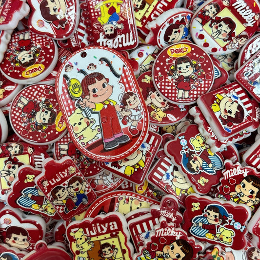 Acrylic beads-Red Mikky (for phone chains, beadable pens, keychains)